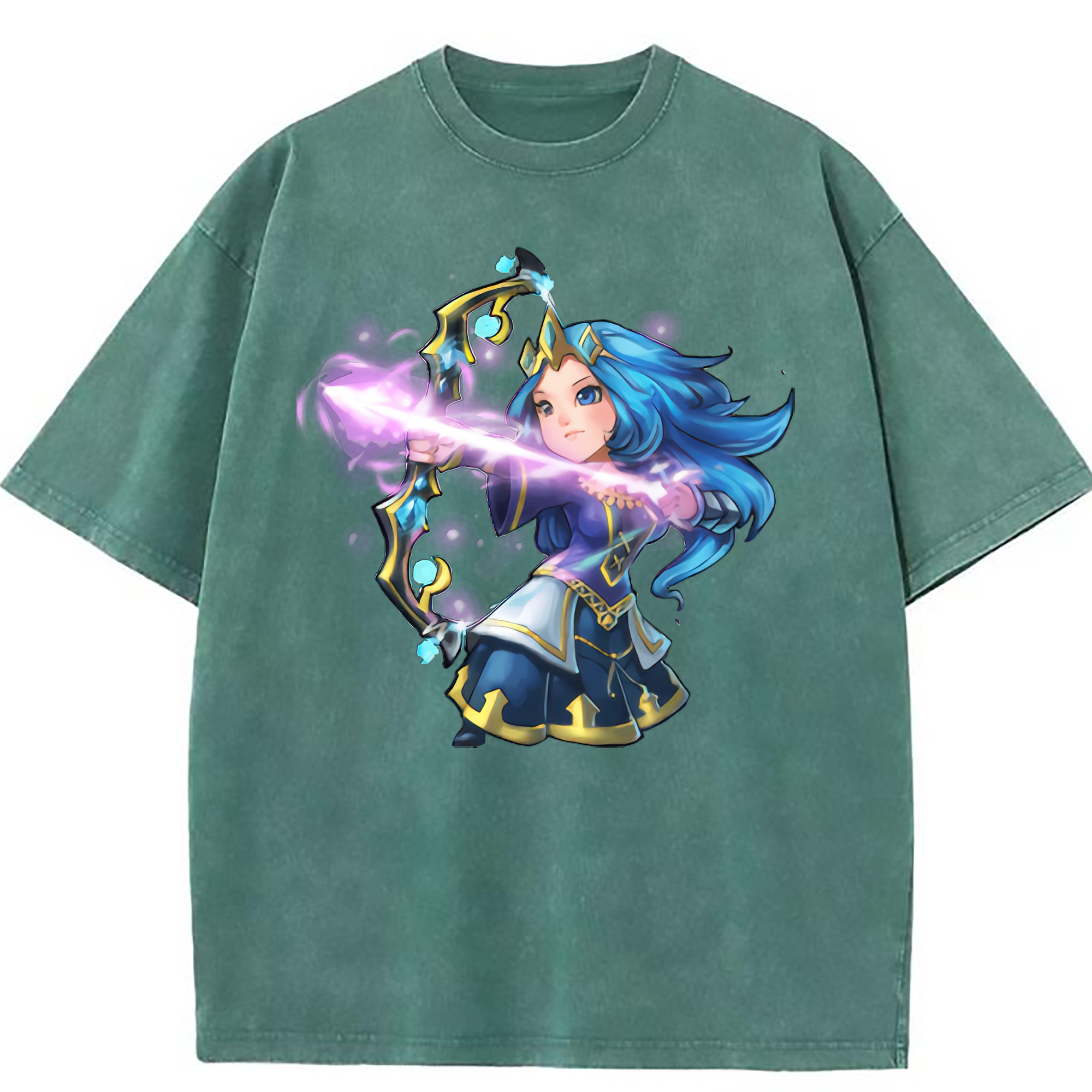 （画像用） リーグ・オブ・レジェンド League of Legends LOL 綿100% ヴィンテージ風 半袖Tシャツ（フロントプリント）
